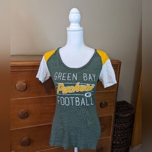 GREEN BAY PACKERS Football Short Sleeve Heathered Green NFL shirt